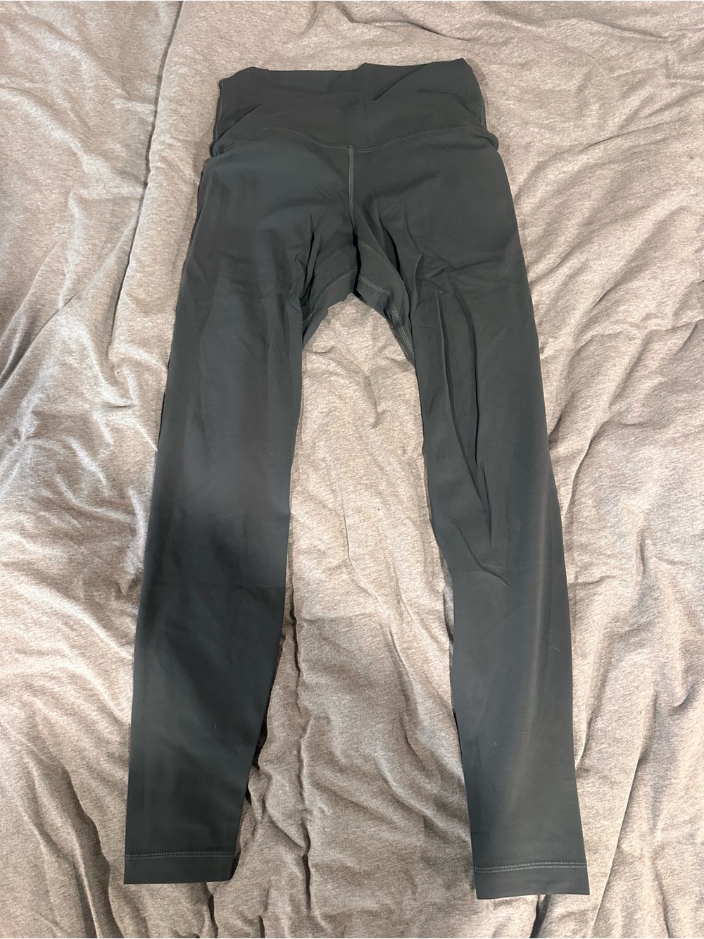 Lululemon Dark Grey High-Waist Athletic Leggings